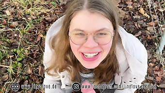 Pov Video Of German Teen Giving First Outdoor Blowjob